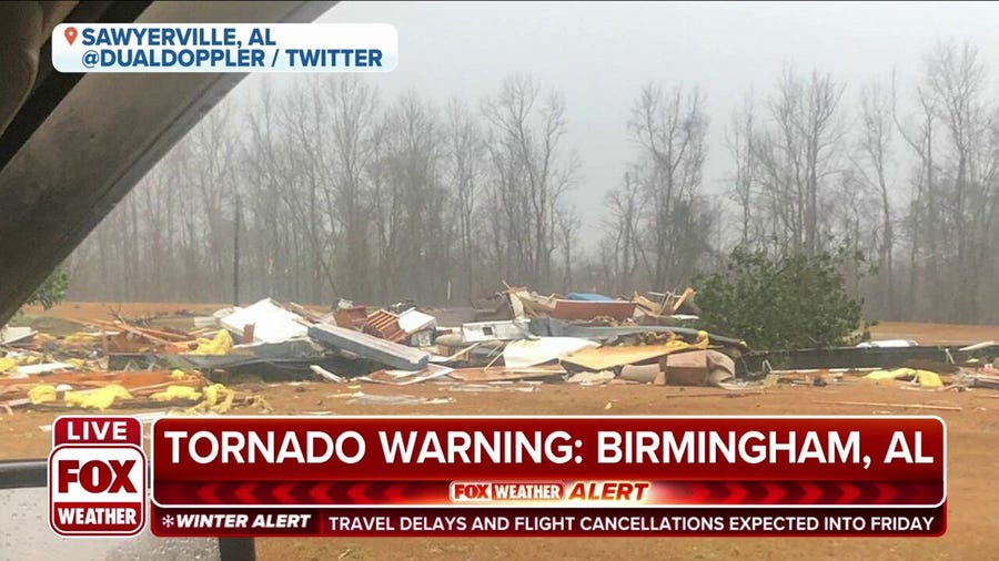 Images show major tornado damage in Sawyerville, AL