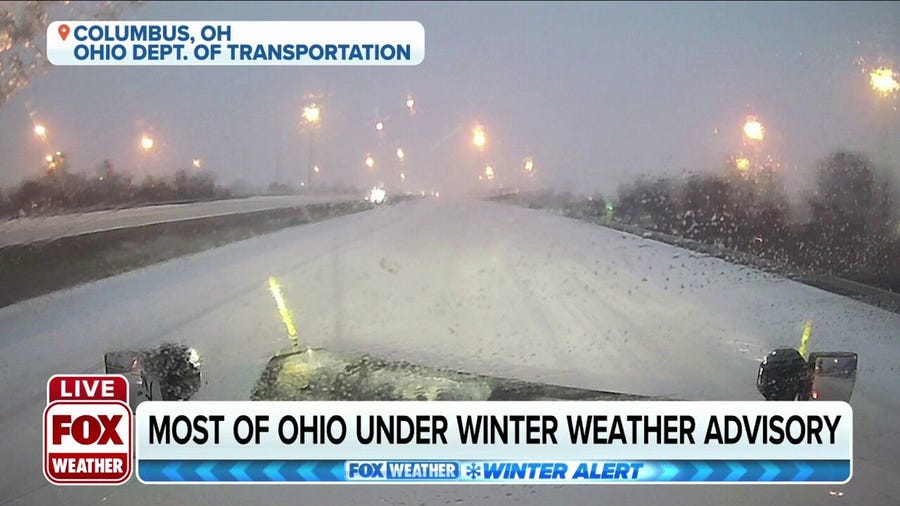 Crews working to clear roads in Ohio as winter storm moves through