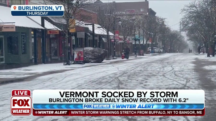Burlington, VT hit with about 18 inches of snow from winter storm