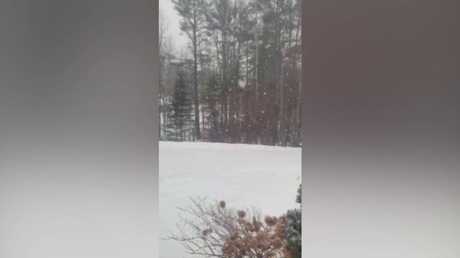 Winter storm dumps snow on Durham, Maine