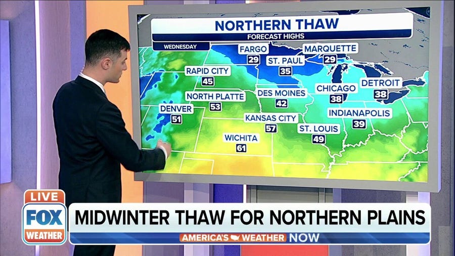 Northern Plains see quick mid-winter thaw