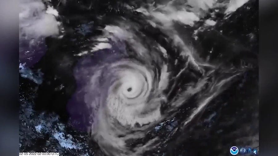 NOAA Satellites shows Tropical Cyclone Batsirai hitting Madagascar