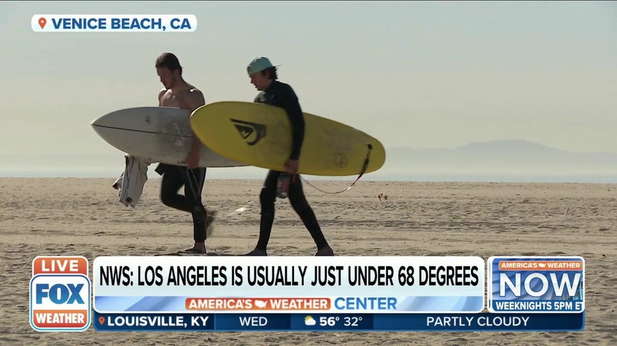 California recording temperatures close to 90 during winter