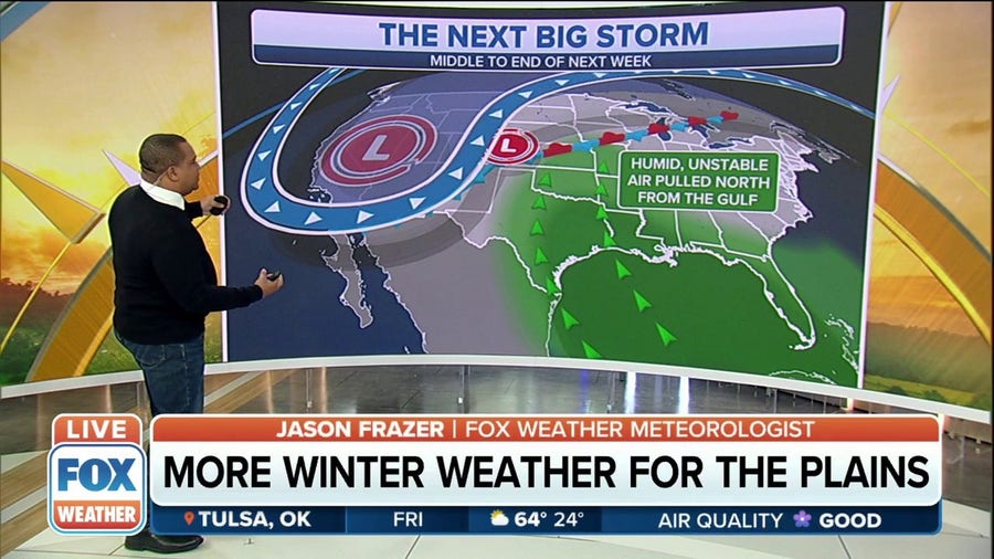 Storm system could bring severe storm, snow threats to Central US next week