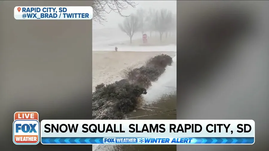 Watch: Snow squall seen slamming Rapid City, South Dakota