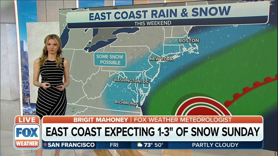 Snow, colder air expected in East Coast for Super Bowl Sunday