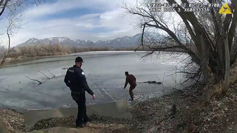 Police in Utah attempt ice rescue of teens