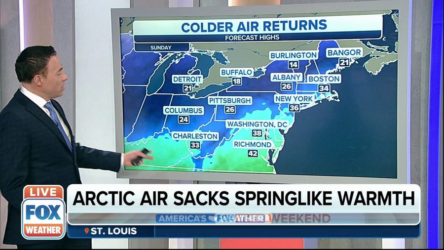 Arctic air returns to the Northeast after a taste of spring