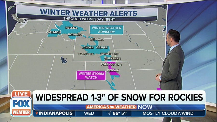 Parts of Colorado under Winter Storm Watch through Wednesday evening