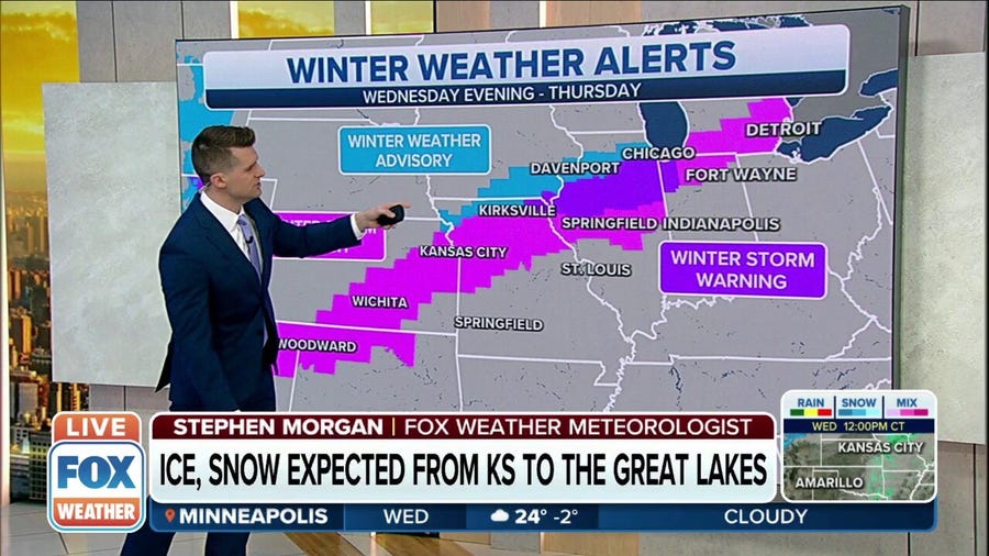 Major winter storm will bring heavy snow, ice and high winds from Plains to Midwest