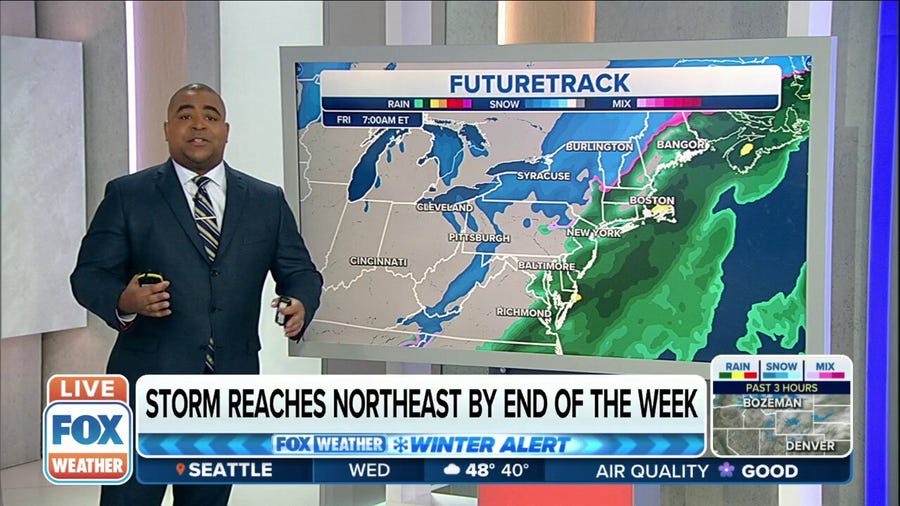 Winter system reaches Northeast by end of the week