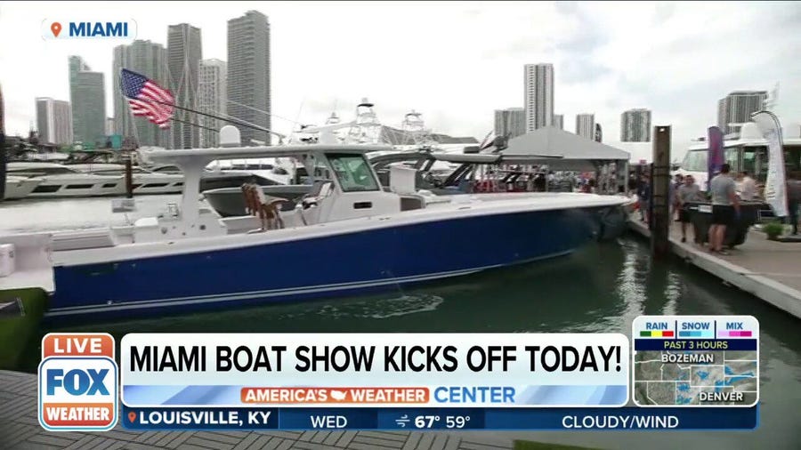 People from all over the world coming to check out the Miami Boat Show