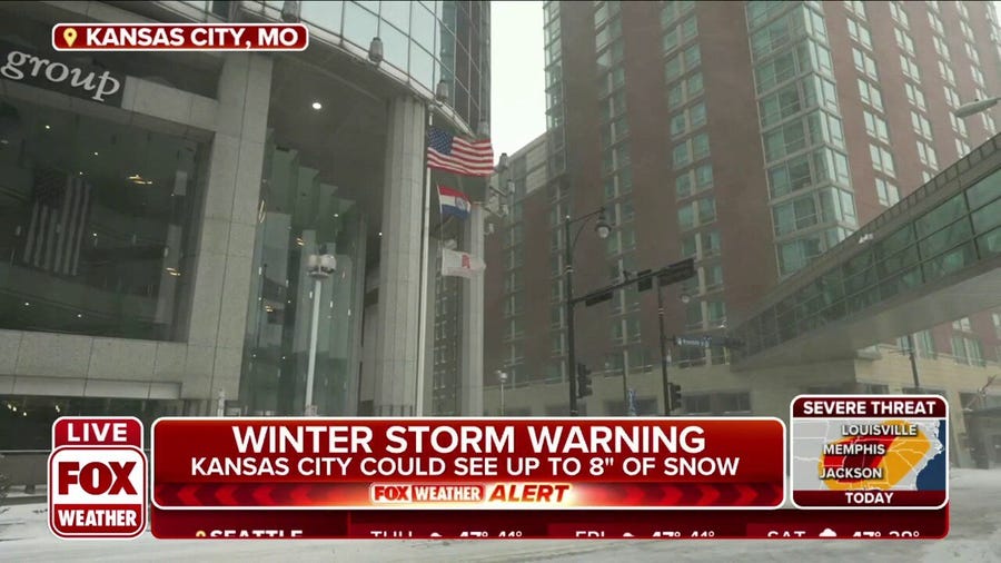 Winds blistering in Kansas City as winter storm moves through