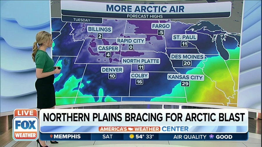 Arctic blast will return to Northern Plains, frigid temperatures next week