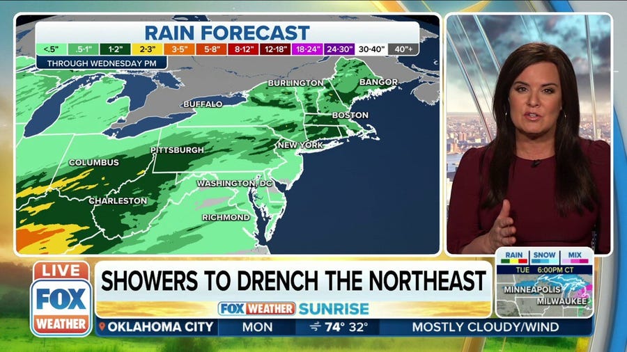 Northeast to get drenched with rain this week
