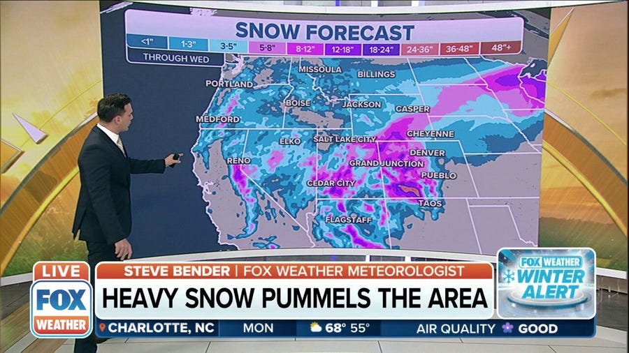 Storm bringing rain, heavy snow to parts of western US