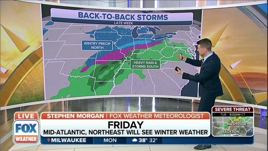 Second winter storm this week could bring snow, ice to Central US before moving east
