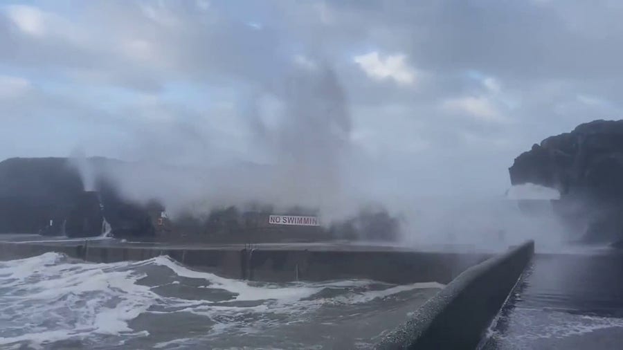 Powerful waves batter the Seafront