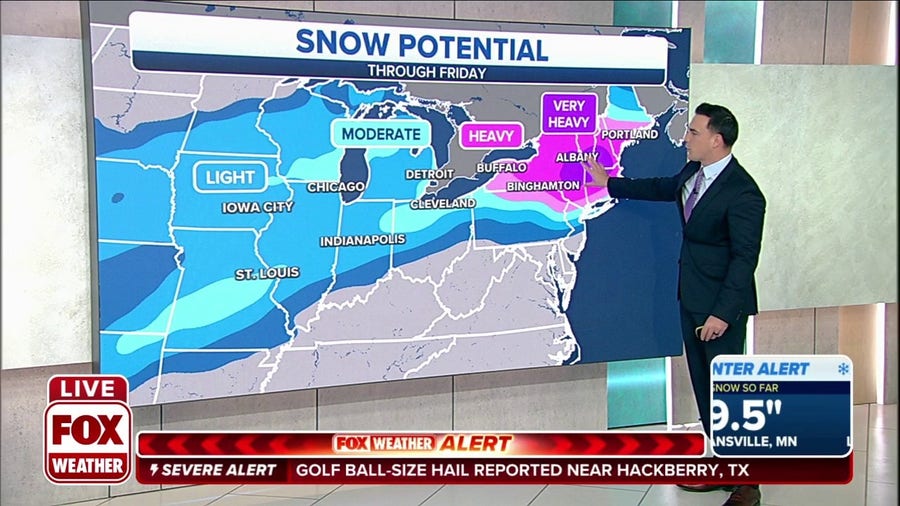 Late week winter storm to bring heavy snow to the Northeast through Friday