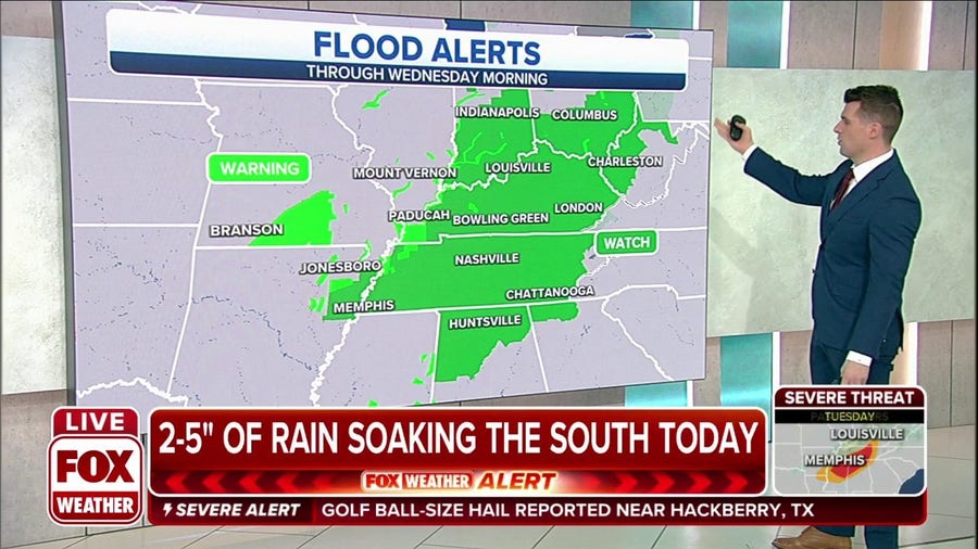 Flood threat emerging in the mid-South, 43 million under flood alerts