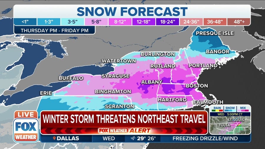 Week's second winter storm expected to bring heavy snow to the Northeast