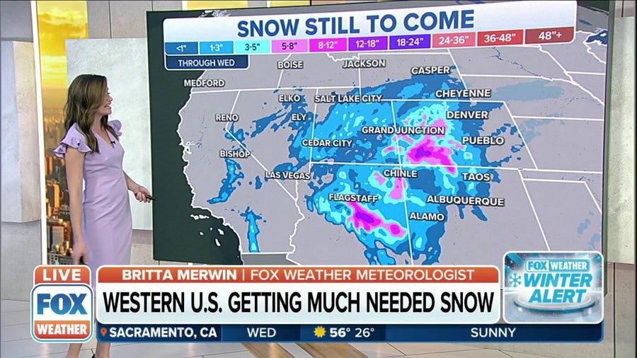 Western parts of U.S. getting much needed snow