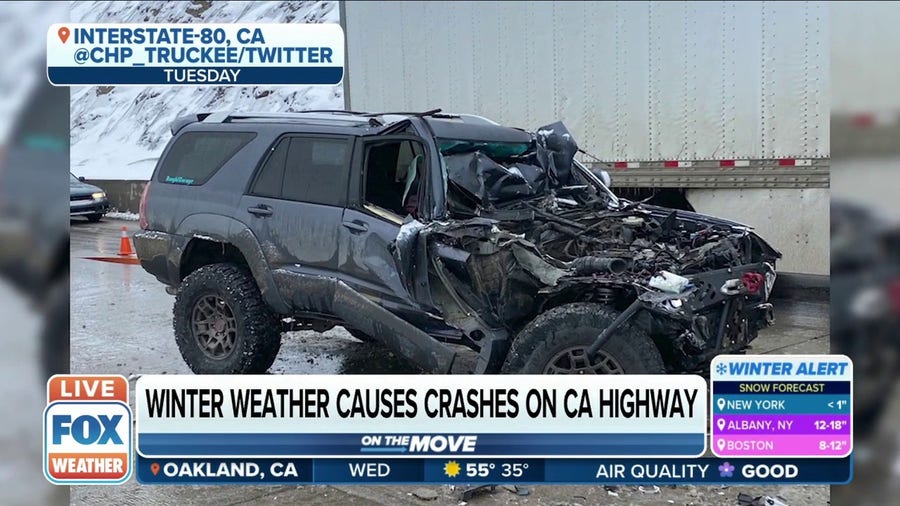 Winter weather causes multiple crashes on California highway