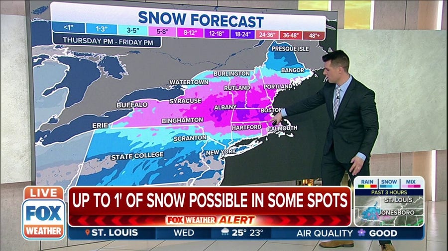 Winter storm could dump up to 1 foot of snow in some spots in Northeast