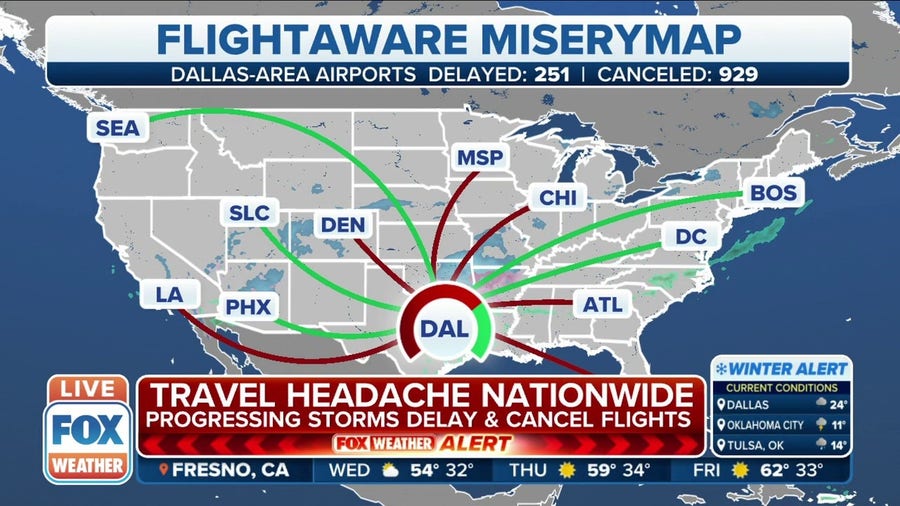Winter storm causing delays and cancellations across the country