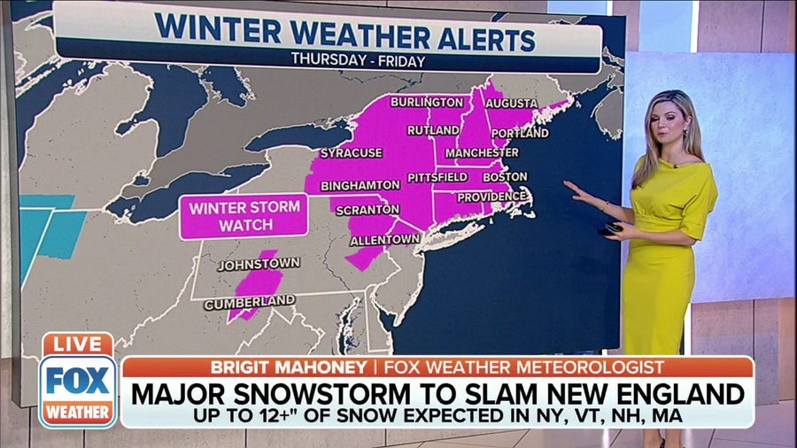 Major winter storm to bring widespread snow to New England