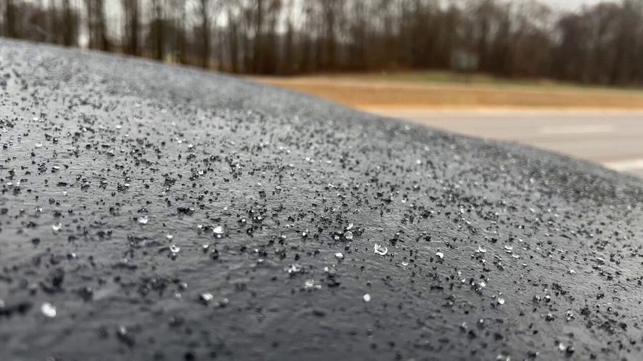 Watch: Sleet falls on Dyer County, Tennessee