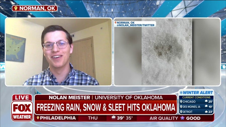 Oklahoma sees sleet, snow, freezing rain as winter storm moves through