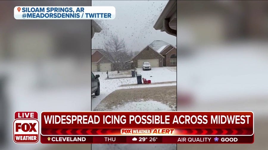 Winter storm producing widespread icing across Midwest