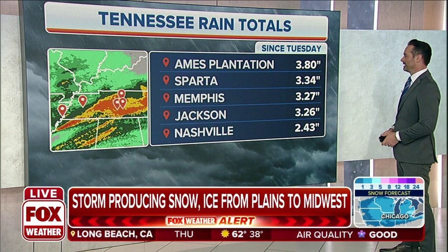 Parts of Tennessee see over 3 inches of rain, flood alerts in effect