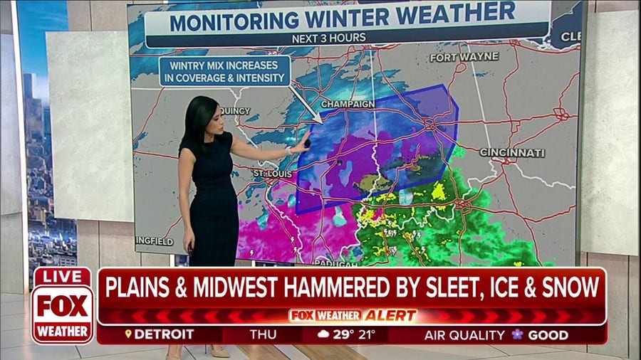 Winter storm pummels Midwest with sleet, snow and ice