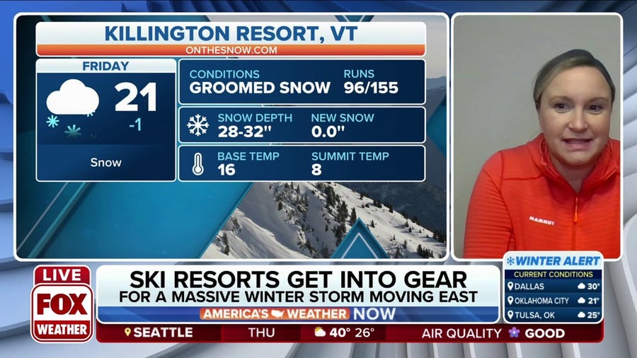 East Coast ski resorts welcome massive winter storm