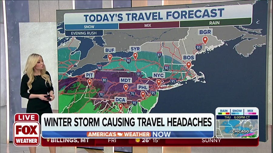Winter storm causing travel troubles