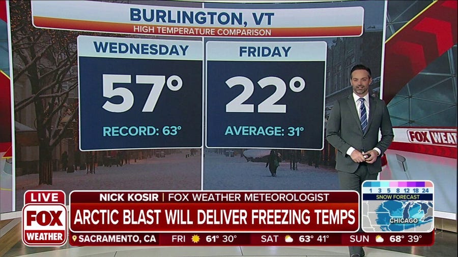 Temperatures Plummet In Northeast Due To Arctic Blast | Latest Weather ...