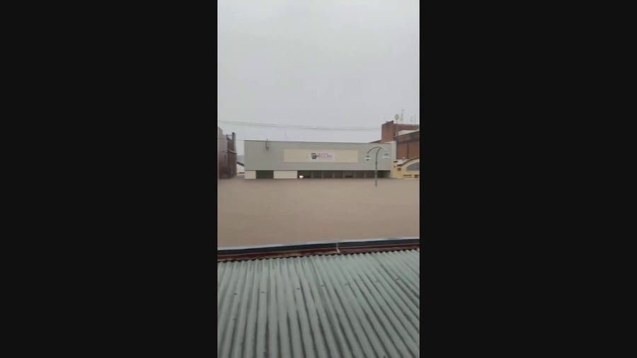 Floodwaters to top of downtown's ground floor