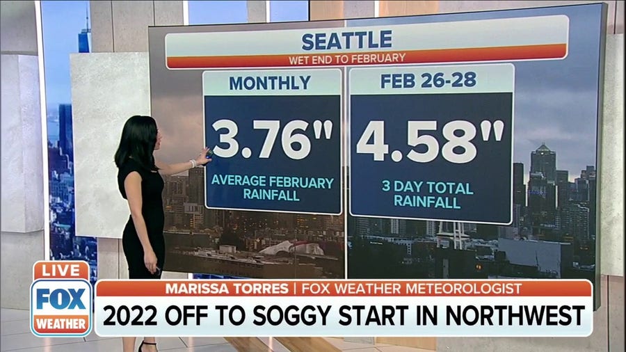 Seattle, Washington receives nearly 5 inches of rain in three-day period