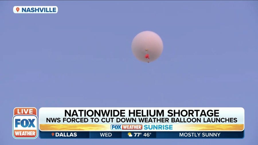 NWS forced to cut down on weather balloon launches due to helium shortage