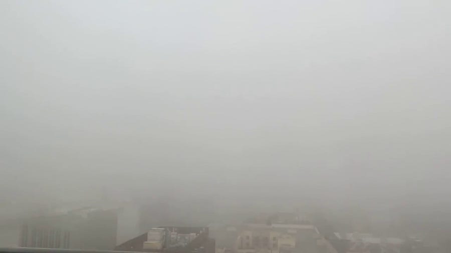 Watch: Dense fog makes for very poor visibility in Bay Area