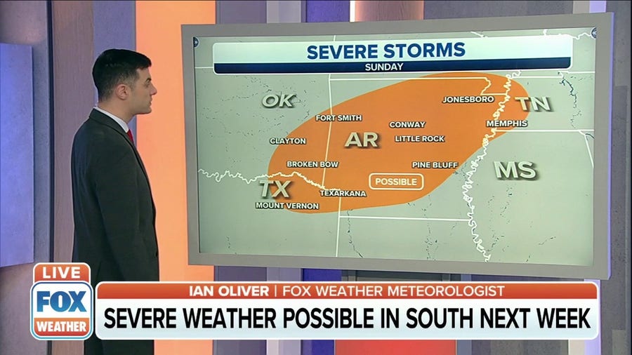 Severe storms may bring damaging winds to Southeast next week