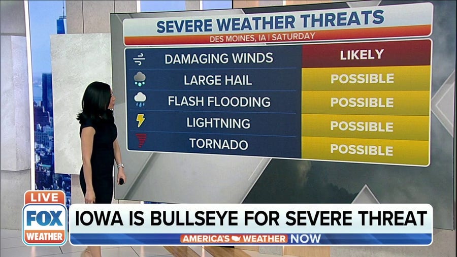 Severe storms likely to bring damaging winds to Iowa Saturday