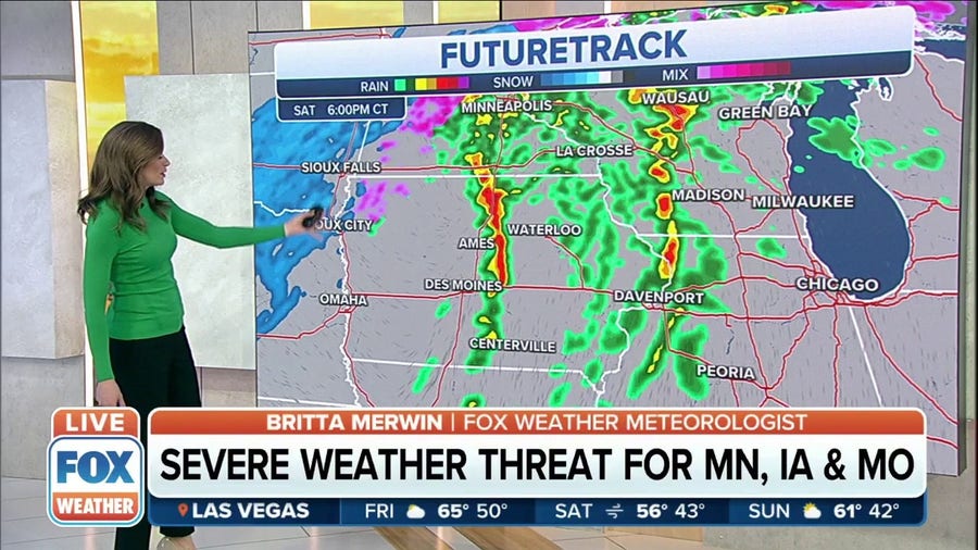 Severe storms expected Saturday across Minnesota, Iowa, Missouri
