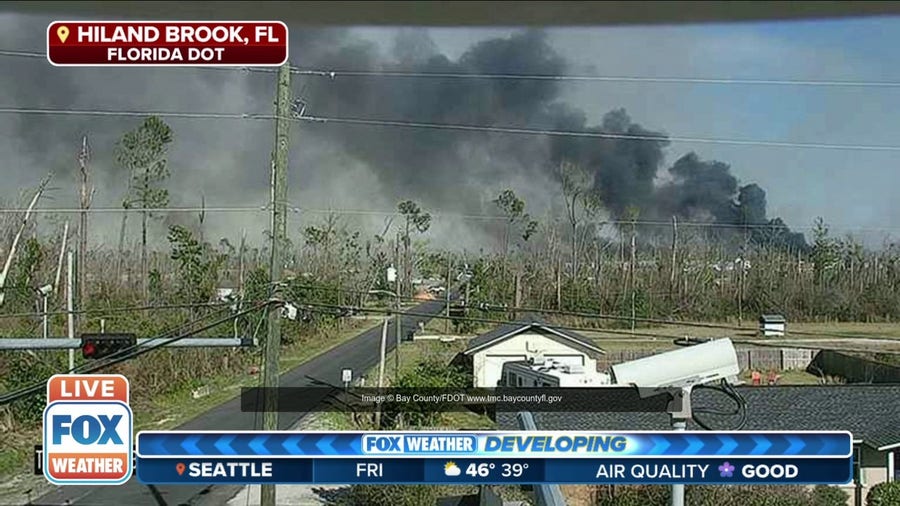 100-acre fire burns homes in Bay County, Florida