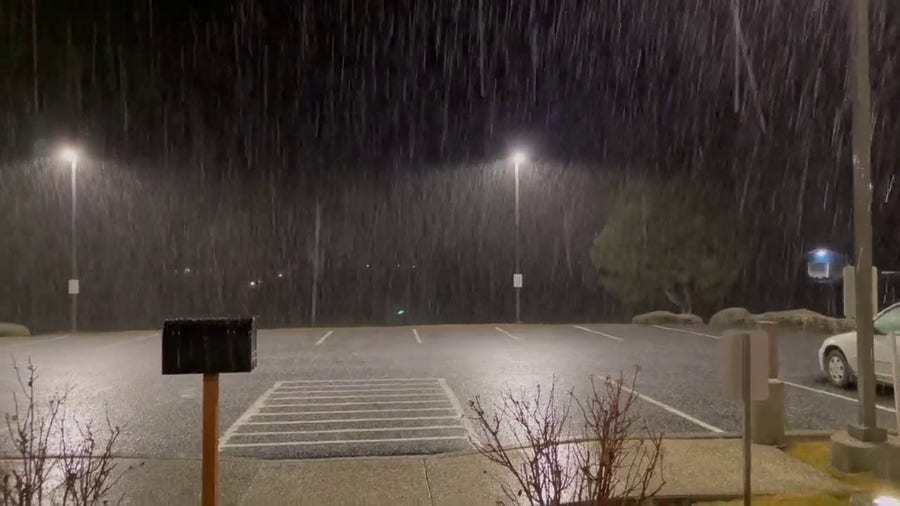 Watch: Hail shower in Spokane, WA