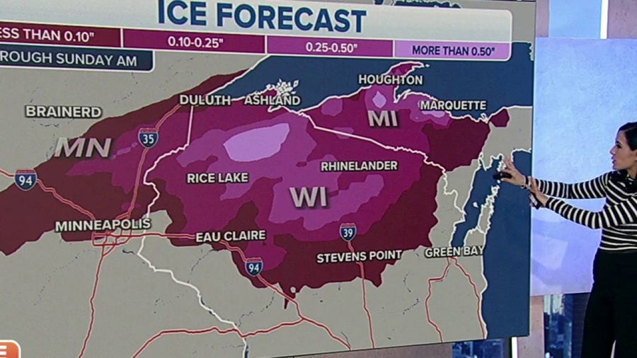 Winter storm could lead to dangerous ice accumulation in Wisconsin, Michigan
