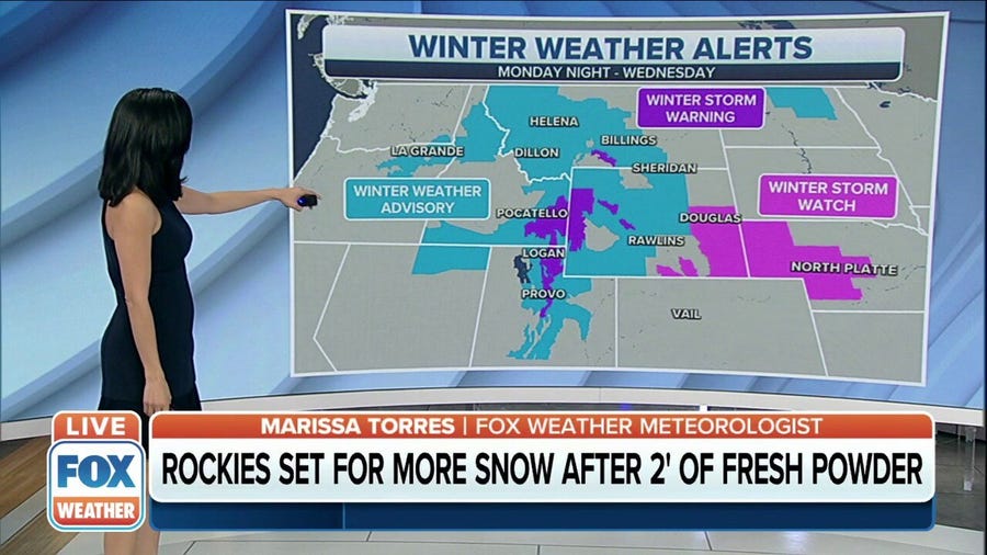 Another round of snow for the Rockies