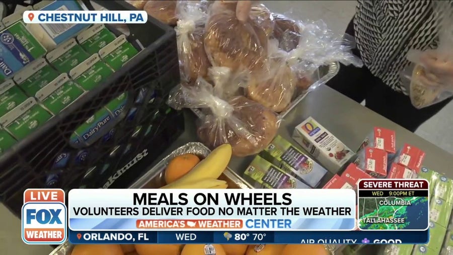 Meals on Wheels volunteers deliver food to those in need rain or shine